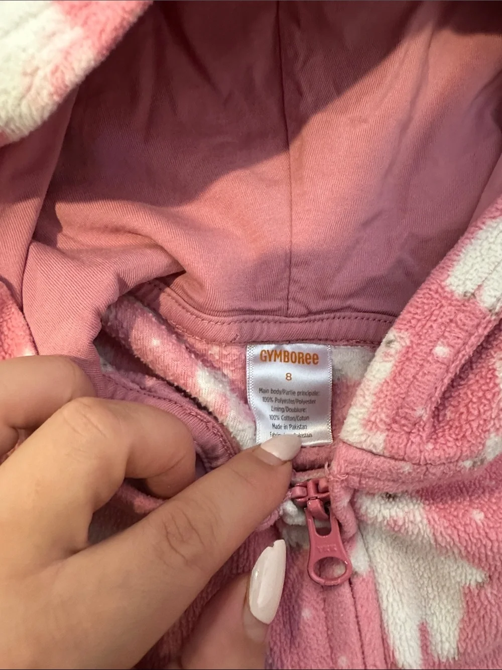 Girls polar bear fleece sweater jacket